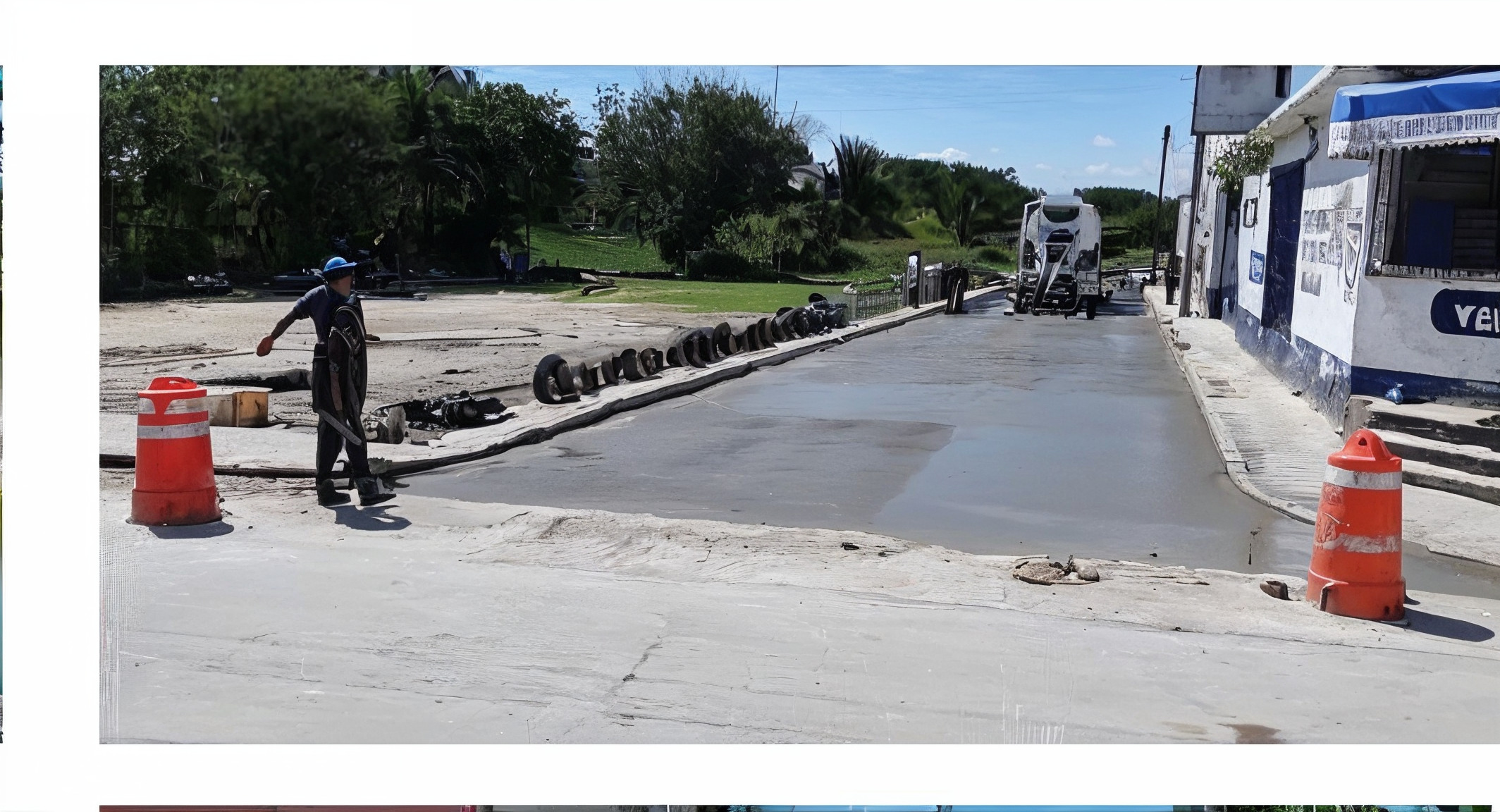 Pavimentación de concreto e infraestructura urbana